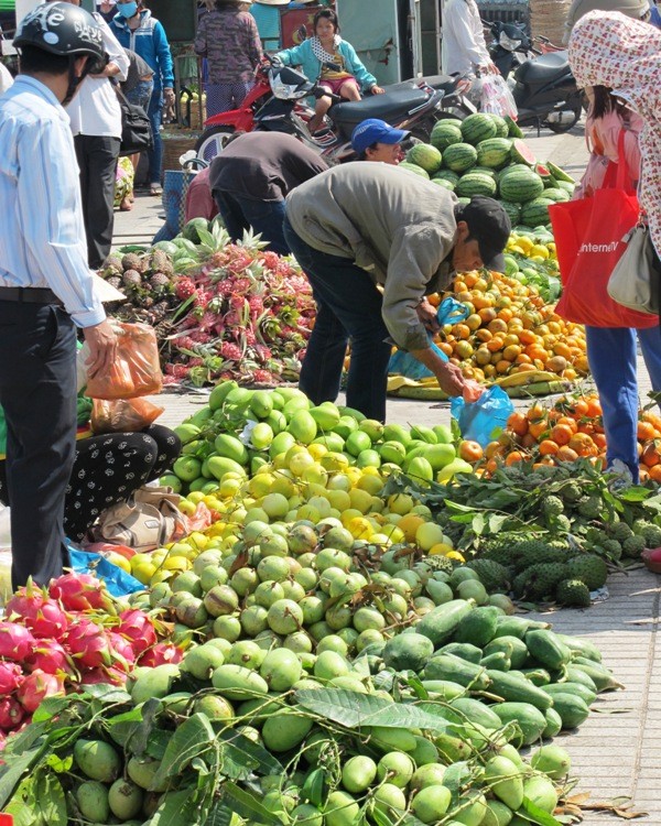 Chợ nổi bán đủ loại hoa quả ngày Tết - ảnh 8